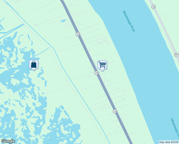 map of restaurants, bars, coffee shops, grocery stores, and more near 14042 Louisiana 23 in Belle Chasse