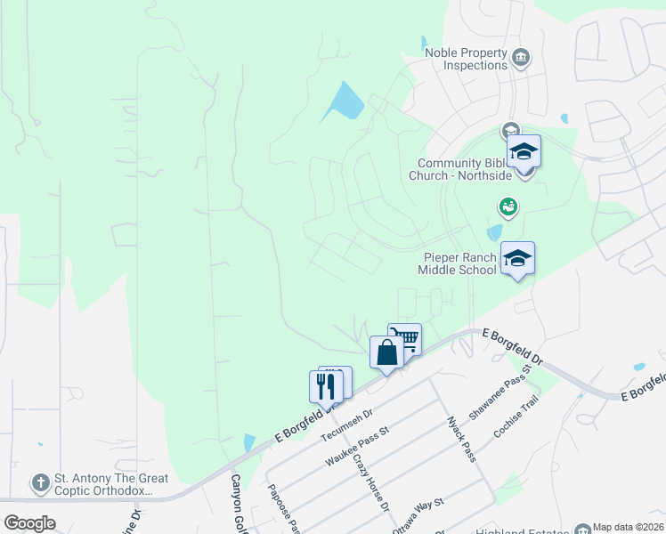 map of restaurants, bars, coffee shops, grocery stores, and more near 731 Aida Lane in San Antonio