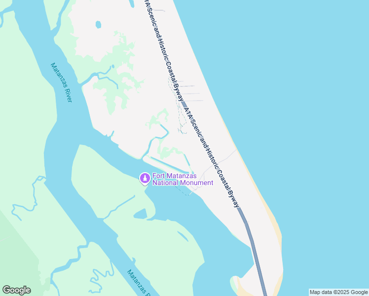 map of restaurants, bars, coffee shops, grocery stores, and more near 8570 A1A South in St. Augustine