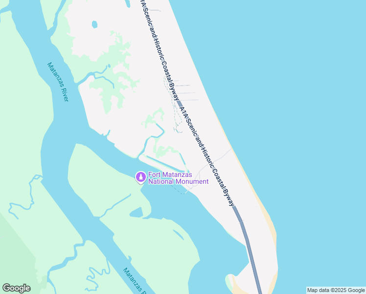 map of restaurants, bars, coffee shops, grocery stores, and more near 8570 A1A South in St. Augustine