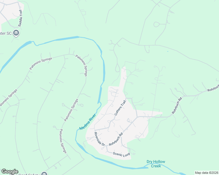 map of restaurants, bars, coffee shops, grocery stores, and more near 699 Riverside Drive in Pipe Creek