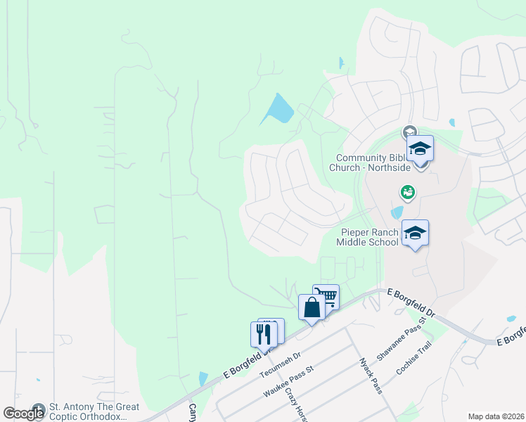 map of restaurants, bars, coffee shops, grocery stores, and more near 798 Alida Lane in San Antonio