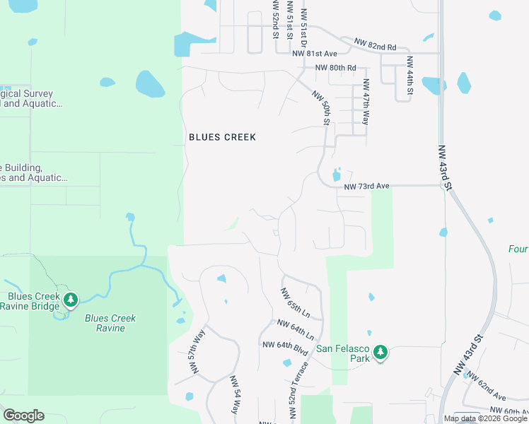 map of restaurants, bars, coffee shops, grocery stores, and more near 7130 Northwest 52nd Terrace in Gainesville