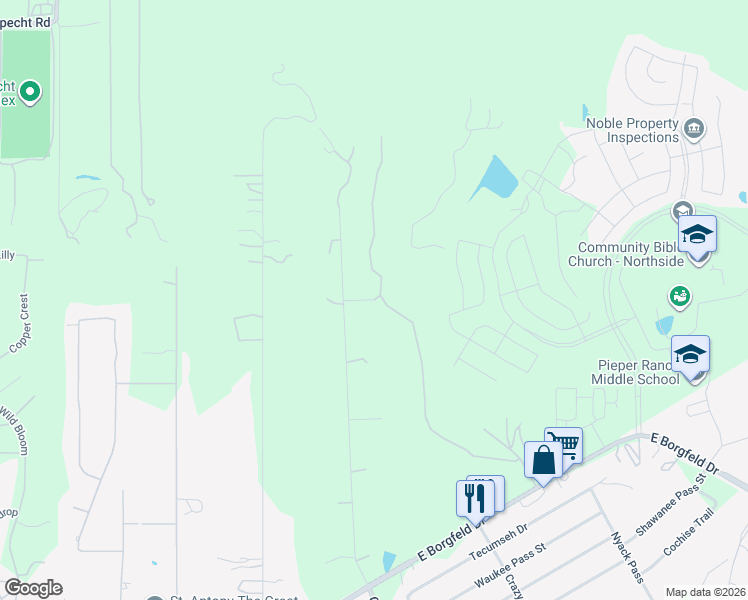 map of restaurants, bars, coffee shops, grocery stores, and more near 798 Alida Lane in San Antonio