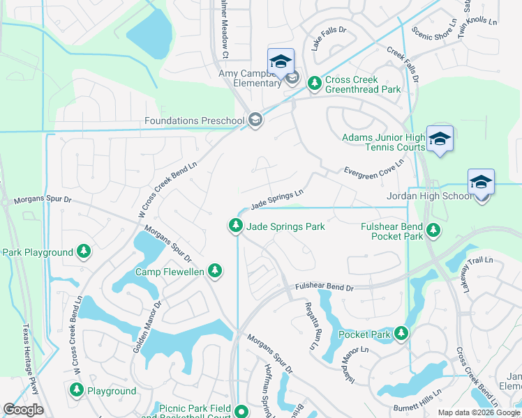 map of restaurants, bars, coffee shops, grocery stores, and more near 28710 Jade Springs Lane in Fulshear