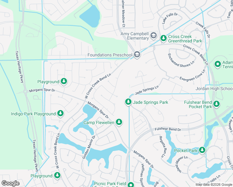 map of restaurants, bars, coffee shops, grocery stores, and more near 4223 Creek Shore Lane in Fulshear