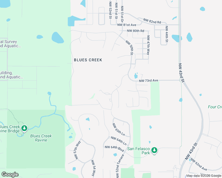 map of restaurants, bars, coffee shops, grocery stores, and more near 7130 Northwest 52nd Terrace in Gainesville