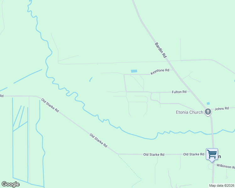 map of restaurants, bars, coffee shops, grocery stores, and more near 165 Fulton Road in Palatka