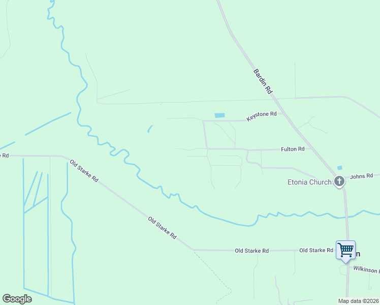 map of restaurants, bars, coffee shops, grocery stores, and more near 165 Fulton Road in Palatka