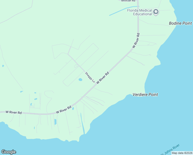 map of restaurants, bars, coffee shops, grocery stores, and more near 105 Sheperd Trail in Palatka