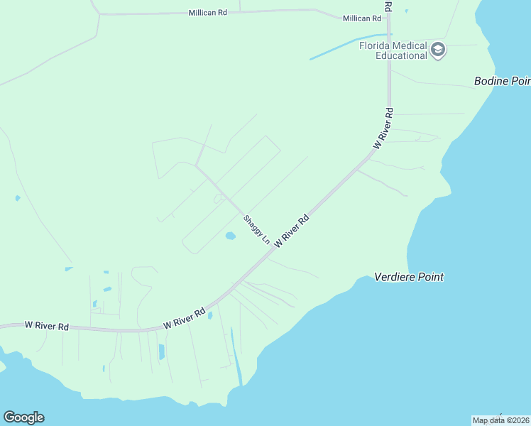 map of restaurants, bars, coffee shops, grocery stores, and more near 105 Shepard Trail in Palatka