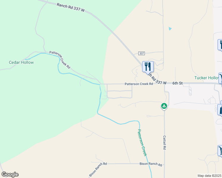 map of restaurants, bars, coffee shops, grocery stores, and more near 188 Pecan Shadows Drive in Leakey