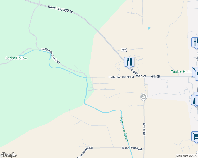 map of restaurants, bars, coffee shops, grocery stores, and more near 188 Pecan Shadows Drive in Leakey