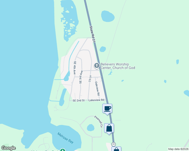 map of restaurants, bars, coffee shops, grocery stores, and more near 6854 Holly Hill Road in Melrose