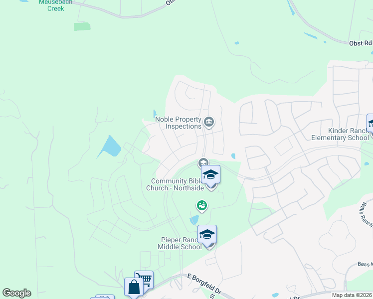 map of restaurants, bars, coffee shops, grocery stores, and more near 1314 Taubenfeld in San Antonio