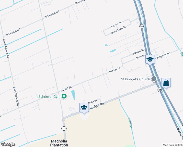 map of restaurants, bars, coffee shops, grocery stores, and more near 137 Nedra Court in Schriever