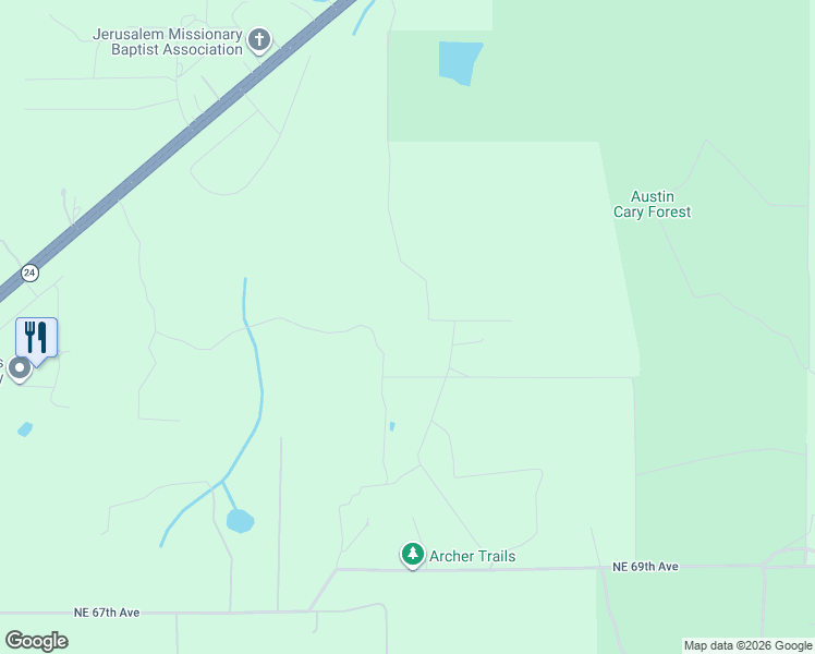 map of restaurants, bars, coffee shops, grocery stores, and more near 7808 Northeast 75th Street in Gainesville