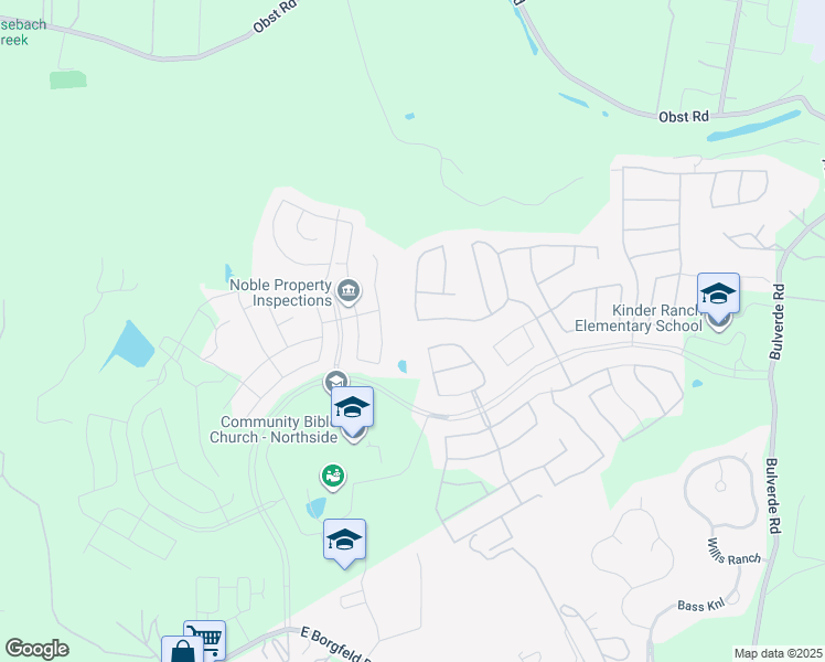 map of restaurants, bars, coffee shops, grocery stores, and more near 28903 Gooseberry in San Antonio