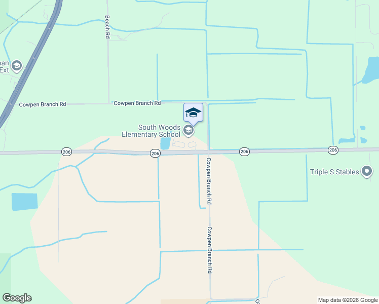 map of restaurants, bars, coffee shops, grocery stores, and more near 4750 Florida 206 in Elkton