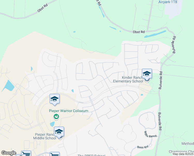 map of restaurants, bars, coffee shops, grocery stores, and more near 1610 Nightshade in San Antonio