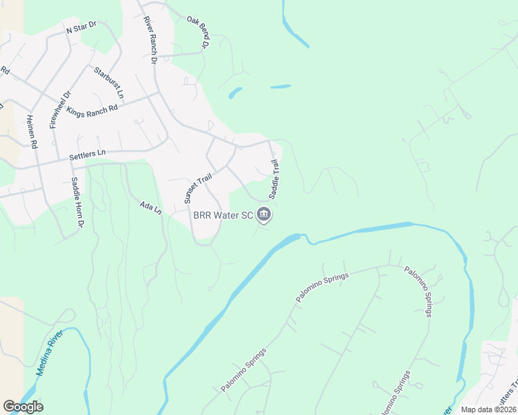 map of restaurants, bars, coffee shops, grocery stores, and more near 157 Wagon Trail in Bandera