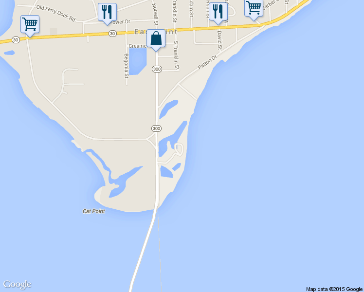 map of restaurants, bars, coffee shops, grocery stores, and more near 270 Pruett Road in Eastpoint