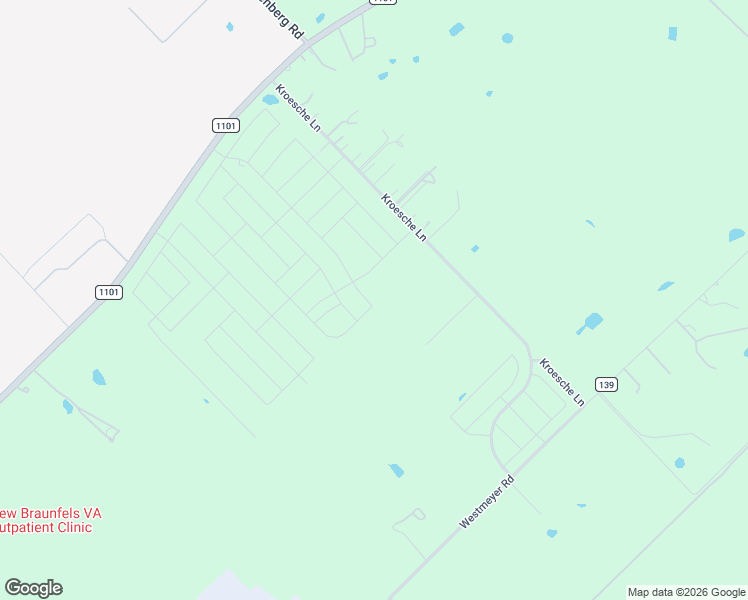 map of restaurants, bars, coffee shops, grocery stores, and more near 1178 Kroesche Lane in New Braunfels