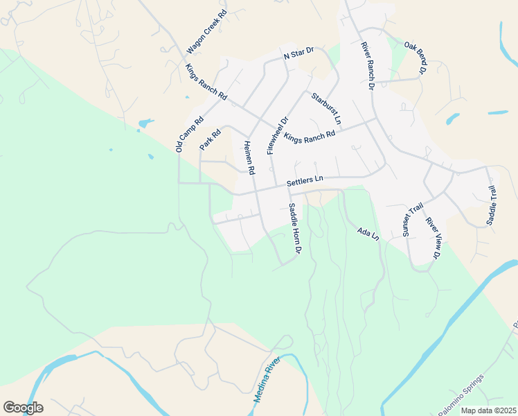 map of restaurants, bars, coffee shops, grocery stores, and more near 664 Heinen Road in Bandera