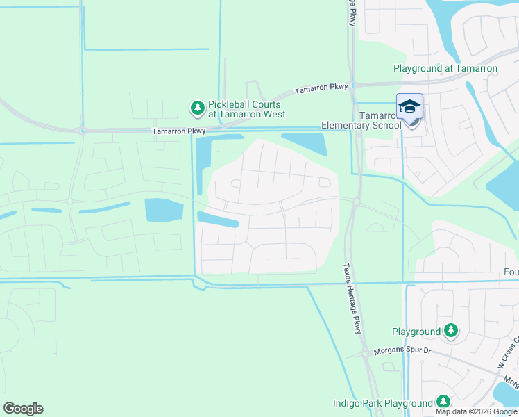 map of restaurants, bars, coffee shops, grocery stores, and more near Peterson Road in Brookshire