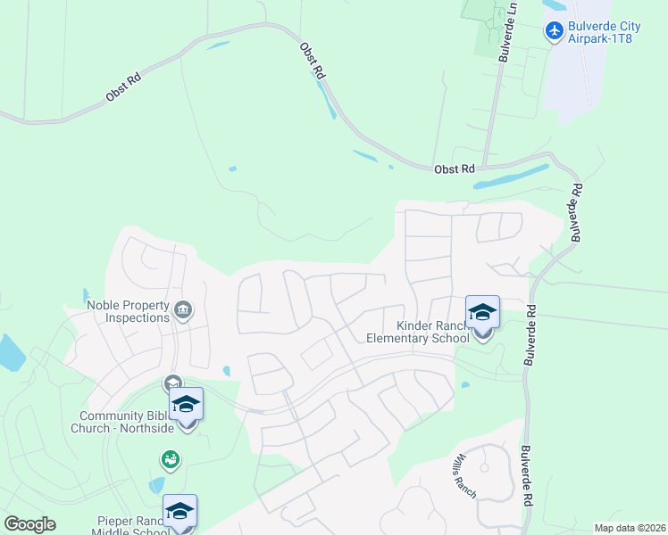 map of restaurants, bars, coffee shops, grocery stores, and more near 1807 Granite Ridge in San Antonio