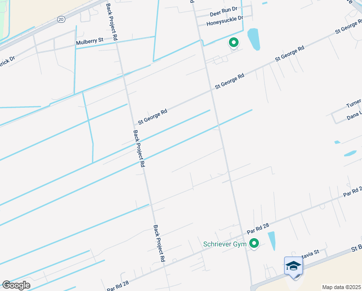 map of restaurants, bars, coffee shops, grocery stores, and more near 426 Main Project Road in Schriever
