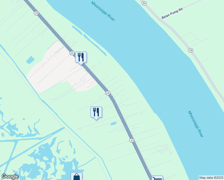 map of restaurants, bars, coffee shops, grocery stores, and more near 116 Star Place in Belle Chasse