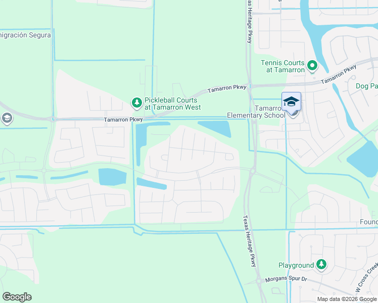 map of restaurants, bars, coffee shops, grocery stores, and more near Peterson Road in Brookshire