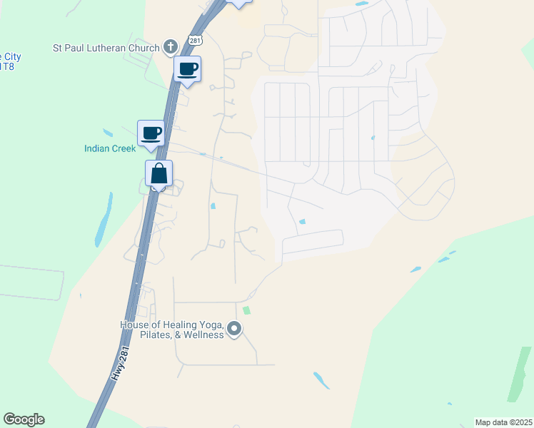 map of restaurants, bars, coffee shops, grocery stores, and more near 29550 Ancestral Trail in Bulverde