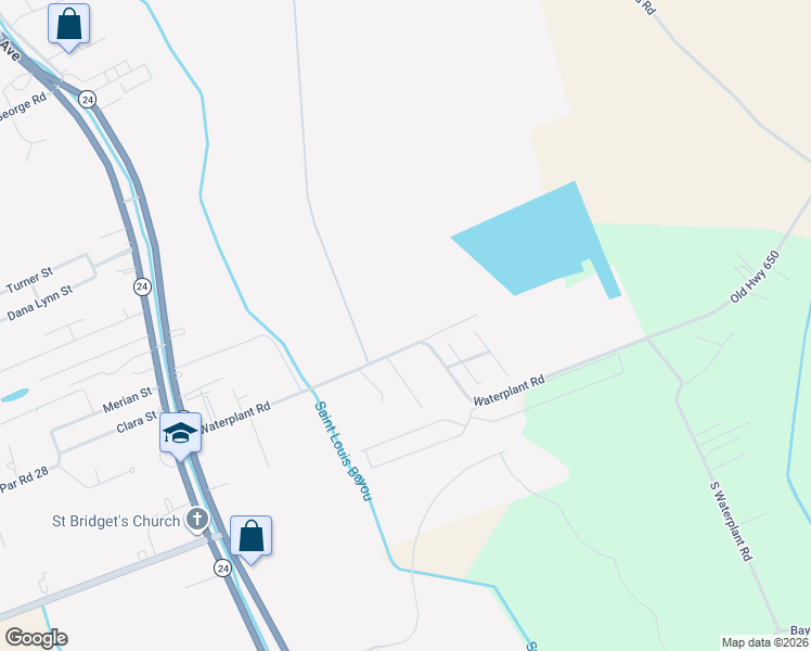 map of restaurants, bars, coffee shops, grocery stores, and more near 235 Waterplant Road in Schriever