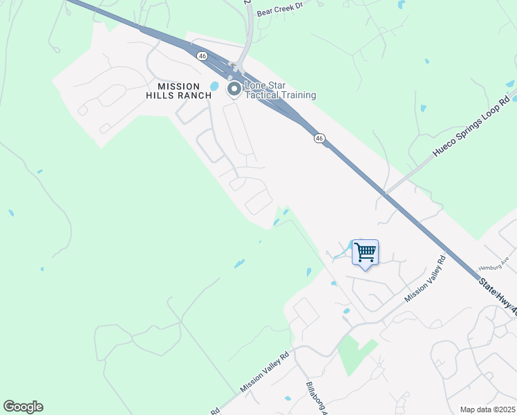 map of restaurants, bars, coffee shops, grocery stores, and more near 618 La Bahia Loop in New Braunfels