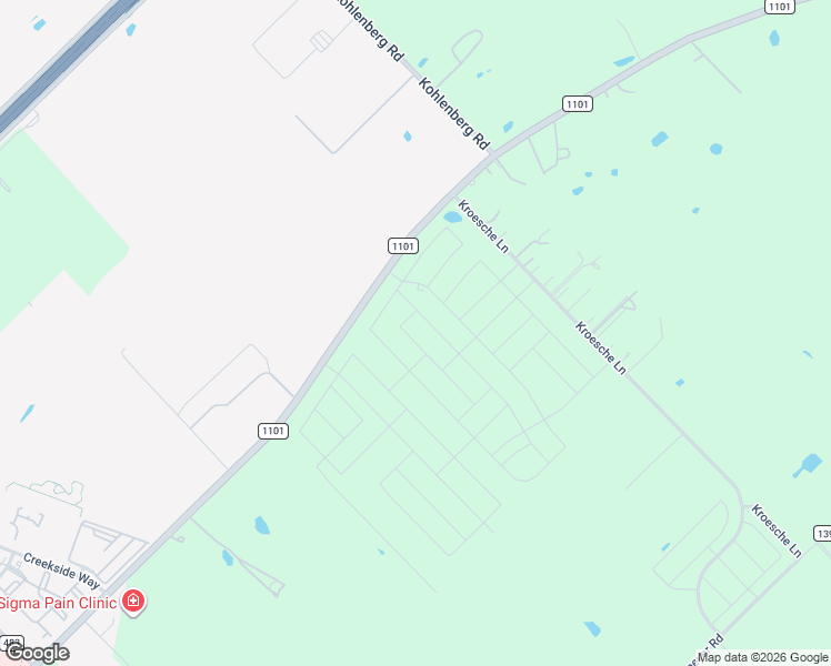 map of restaurants, bars, coffee shops, grocery stores, and more near 2912 Farm to Market Road 1101 in New Braunfels