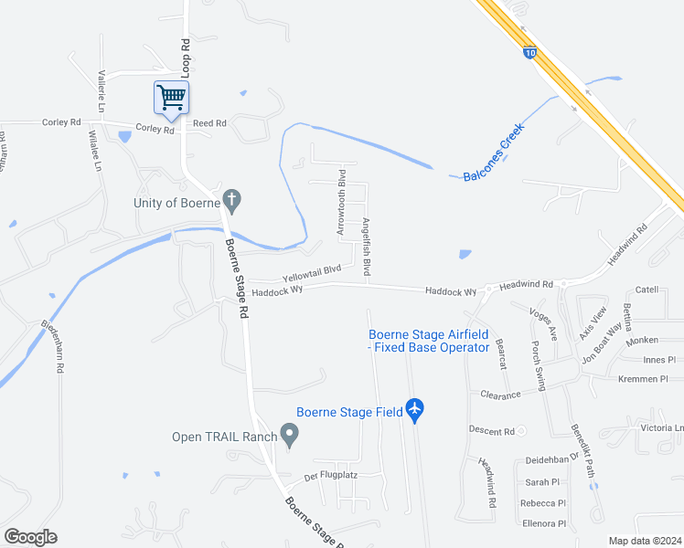 map of restaurants, bars, coffee shops, grocery stores, and more near 29300 Boerne Stage Road in Boerne