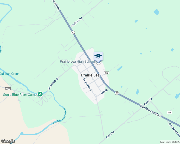 map of restaurants, bars, coffee shops, grocery stores, and more near in Prairie Lea