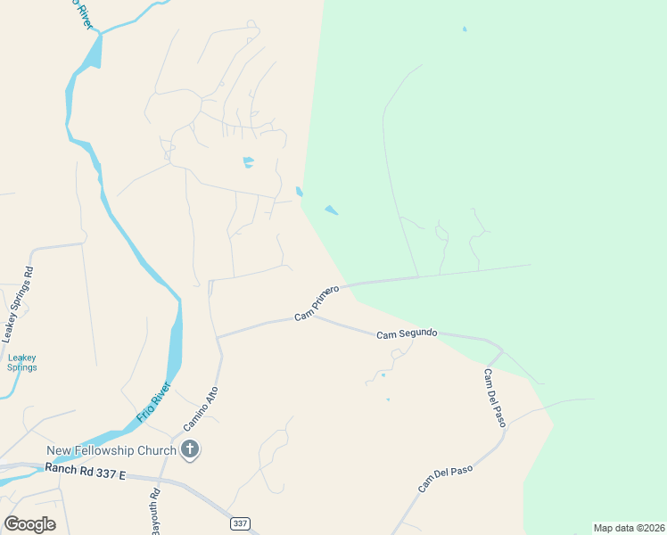 map of restaurants, bars, coffee shops, grocery stores, and more near Camino Primero in Leakey