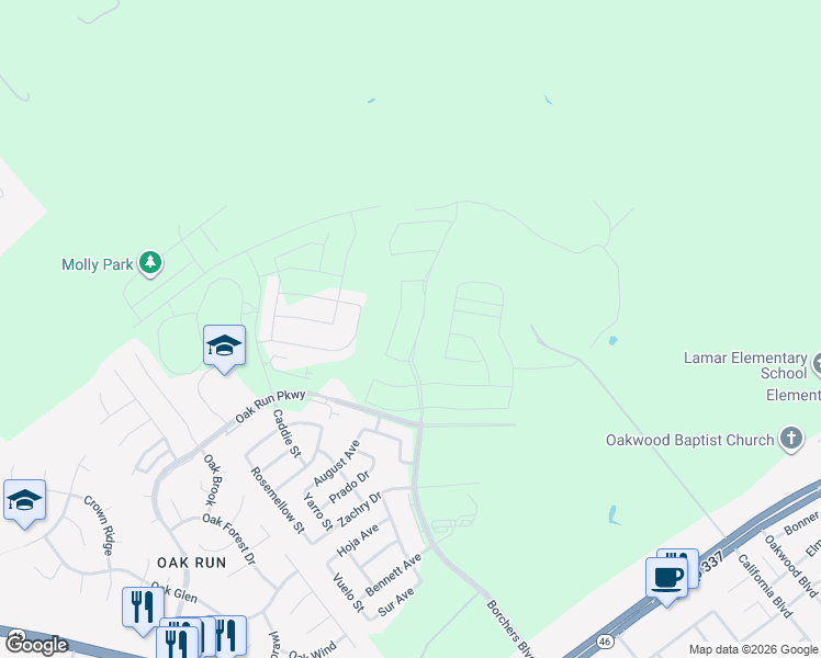map of restaurants, bars, coffee shops, grocery stores, and more near 1970 Flametree Avenue in New Braunfels