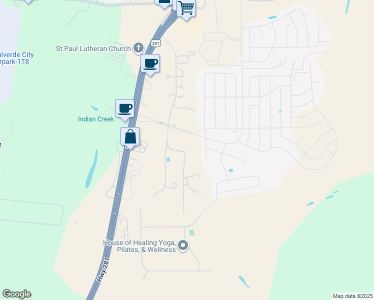 map of restaurants, bars, coffee shops, grocery stores, and more near 29550 Ancestral Trail in Bulverde