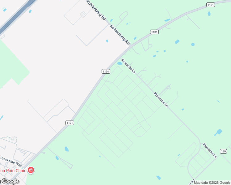 map of restaurants, bars, coffee shops, grocery stores, and more near 2912 Farm to Market Road 1101 in New Braunfels