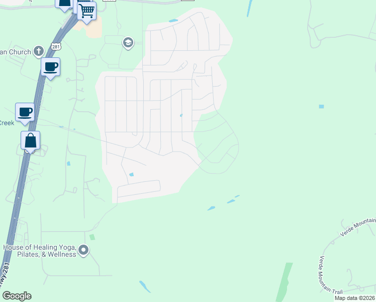 map of restaurants, bars, coffee shops, grocery stores, and more near 29296 Wiley Road in Bulverde