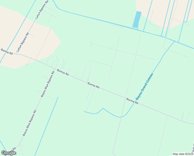 map of restaurants, bars, coffee shops, grocery stores, and more near 1433 Burma Road in Thibodaux