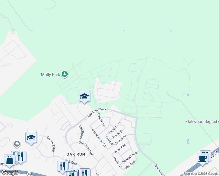 map of restaurants, bars, coffee shops, grocery stores, and more near 2041 Egret Avenue in Canyon Lake