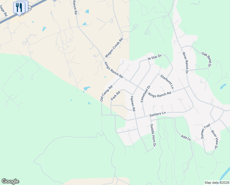 map of restaurants, bars, coffee shops, grocery stores, and more near 295 Park Road in Bandera