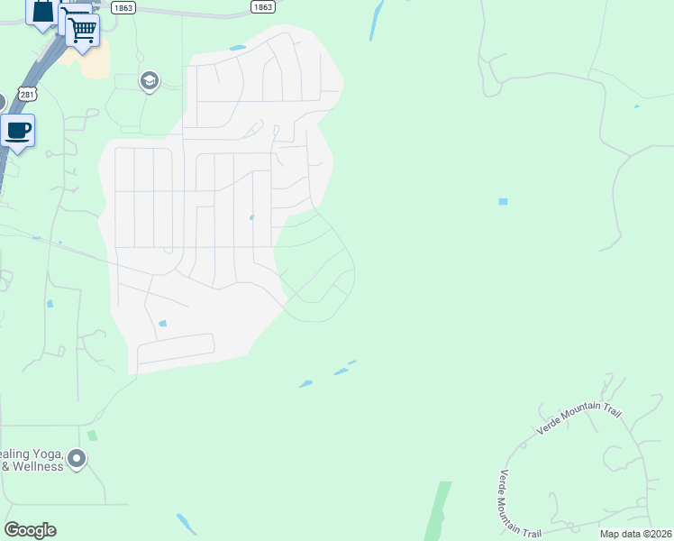 map of restaurants, bars, coffee shops, grocery stores, and more near Wiley Road in Bulverde