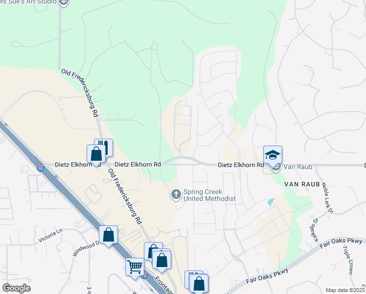 map of restaurants, bars, coffee shops, grocery stores, and more near 9135 Dietz Elkhorn Road in Boerne