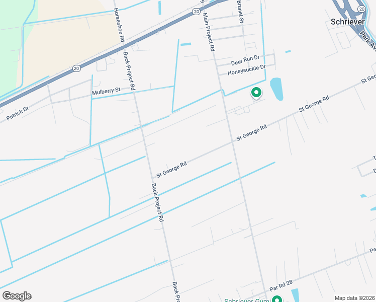 map of restaurants, bars, coffee shops, grocery stores, and more near 524 Saint George Road in Schriever